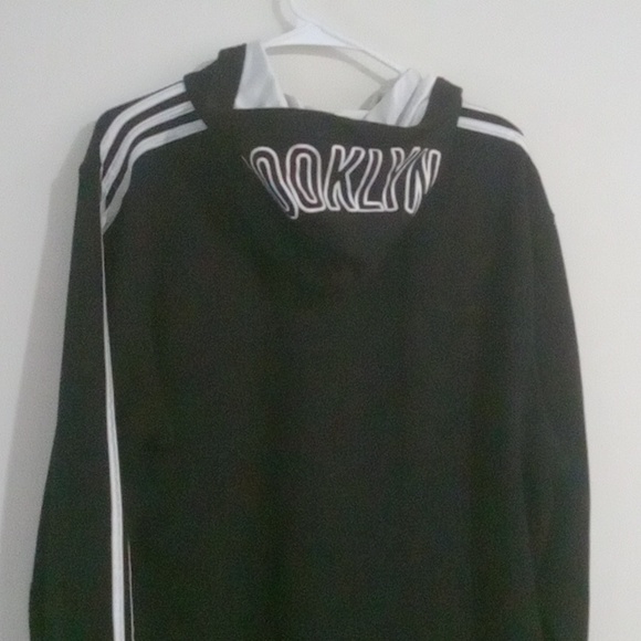 Black/grey & white Adidas fleece hoodie..size xl - Picture 4 of 5